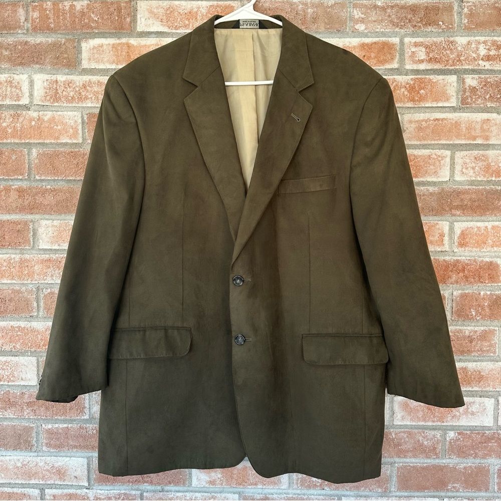 Jos. A. Bank Sport Coat Blazer Brown Suede Men’s 46 R 2 Button